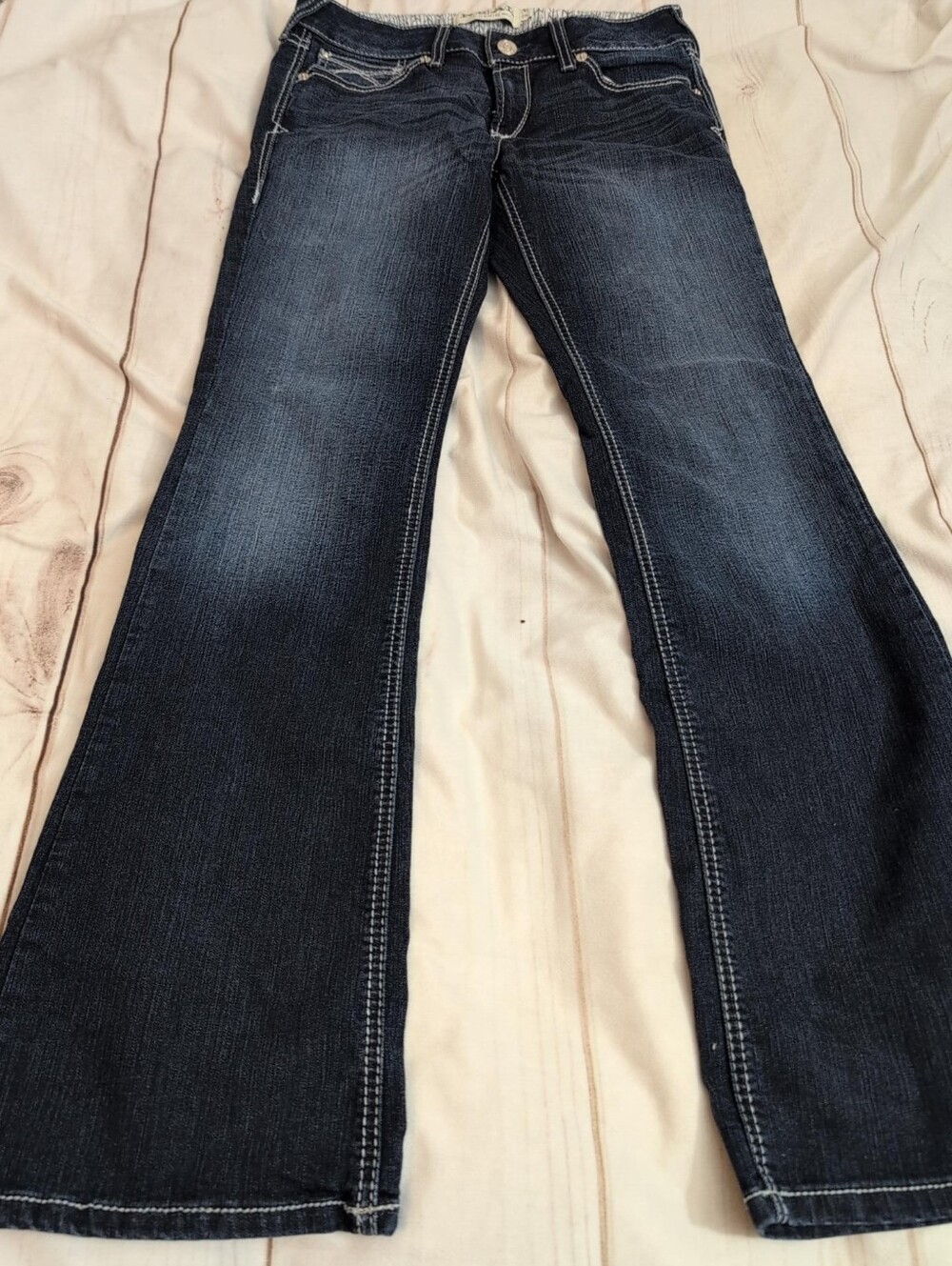 Ariat REAL Arrow Fit Bootcut Jeans Womens 29L 35 Inseam Dark Wash 10032061